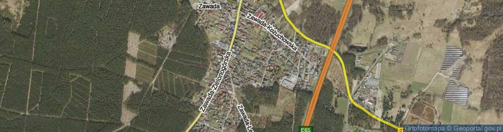 Zdjęcie satelitarne Zawada-Kręta ul.